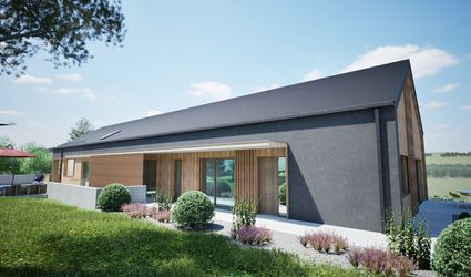 Nowoczesna stodoła na skarpie